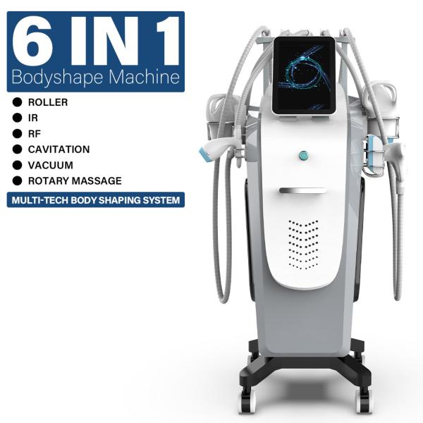 CE FDA 5 Máquina de emagrecimento corporal de manobras com RF IR Cavitação de vácuo Big Roller