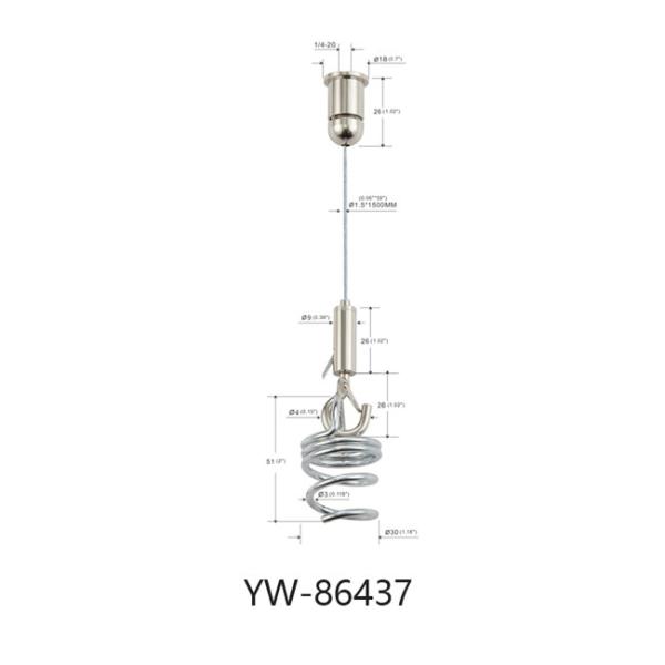 Easy Installation Acoustic Panel Wire Hanging Kit Spiral Corkscrew Anchor YW86437