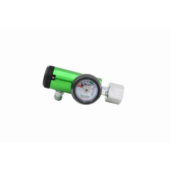 Oxygen Aluminum Cylinder Regulator, Green Anodized Aluminum, 0-8 Lpm 870 Cga
