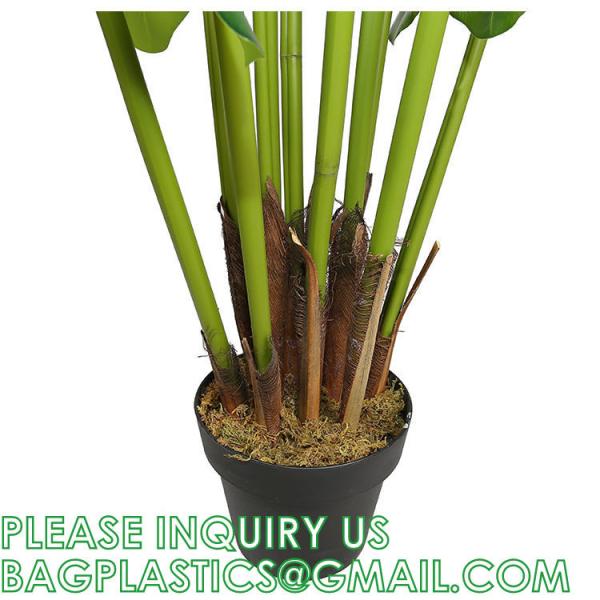 Artificial Monstera Deliciosa Plant 37 Fake Tropical Palm Tree, Perfect Faux Swiss Cheese Plants in Pot