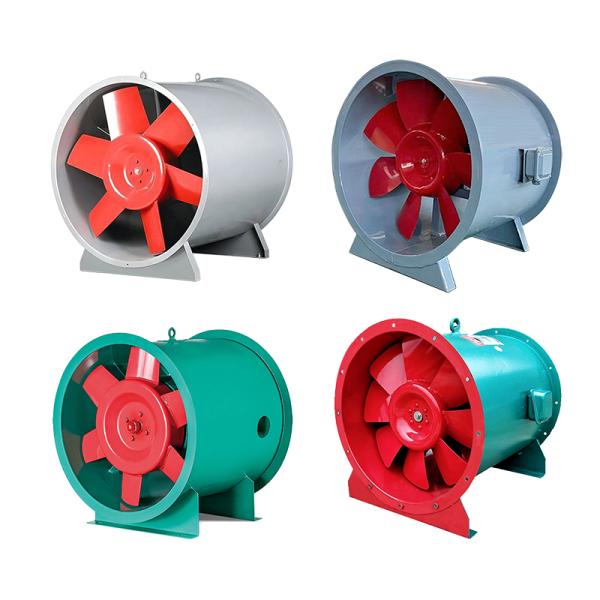 Low Noise Axial Flow Fire Smoke Exhaust Fan For High-Rise Buildings Indoor Ventilation