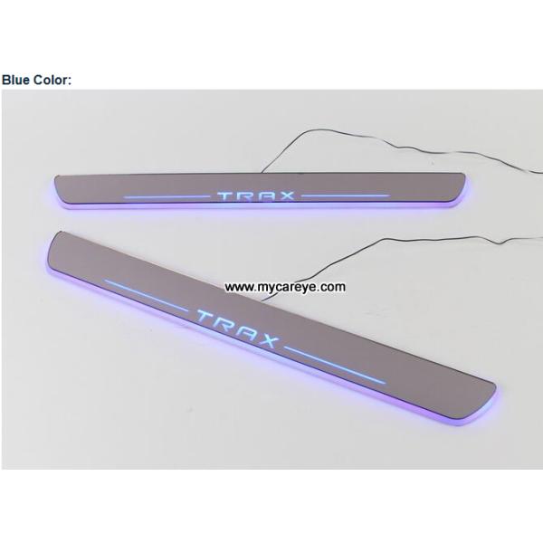 Holden Trax Car accessory stainless steel scuff plate door sill plate lights LED