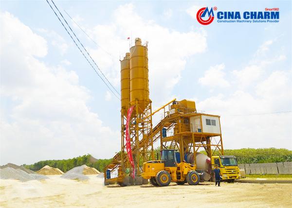 Hzs60 60CBM Concrete Batching Plant With Pld1600 Batching Machine