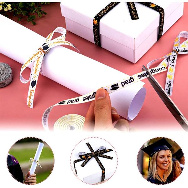 MSD Graduation Hat Pattern 25mm Satin Ribbon Must-Have for Graduation Party Decor
