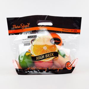 Custom Anti Fog Zipper Bag  Keep Fresh Plastic Packaging for Fresh Fruits Orange Apple Grape Cherry Vegetable Bags With Handle