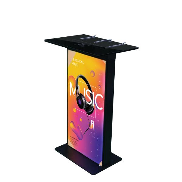 Aluminum Commercial Phone Charging Station With Advertising Displays /  Public Cell Phone Charger