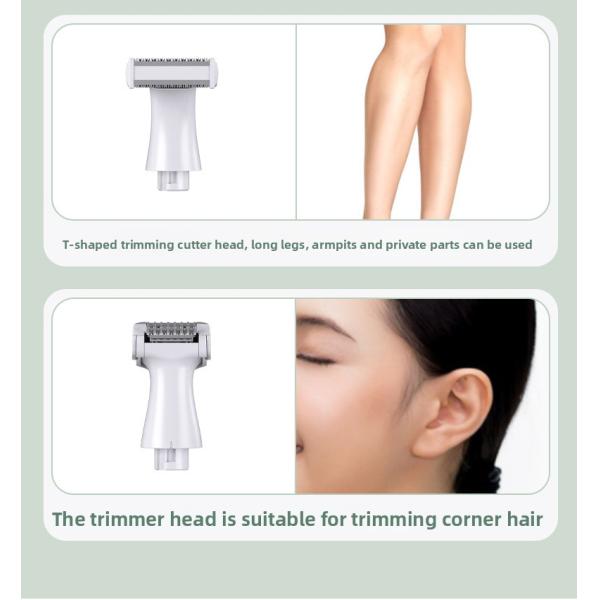 6-in-1 Multifunctional Women's Shaver Epilator Set with 1200mAh Battery Stainless Steel Blade and Free Spare Parts