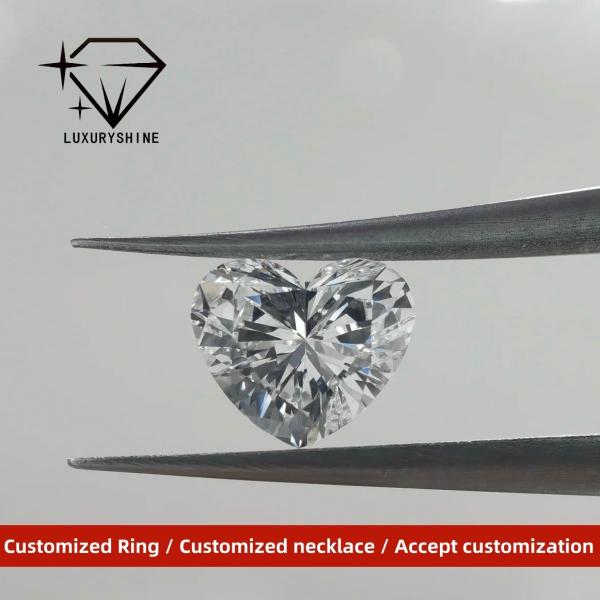 LuxuryShine VVS2 White Heart Excellent Cut Lab Grown Diamond 1CT 2CT 3CT 4CT 5CT Support Special Customization