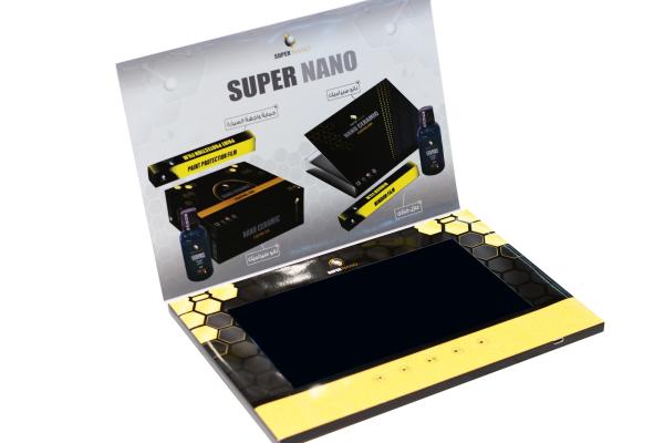 Hardcover 10 inch LCD Video Brochure Card For Brand 148×210mm size