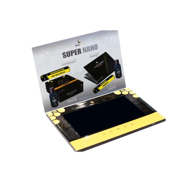 Hardcover 10 inch LCD Video Brochure Card For Brand 148×210mm size