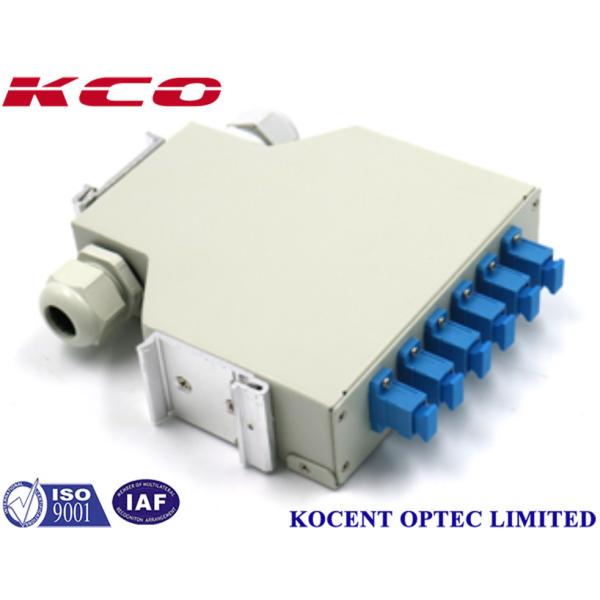 KCO-DINRAIL-SC-SM-06 Fiber Optic Terminal Box Single Mode SC 6 Ports FTTH GPON