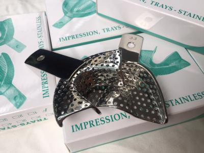 Silver Color Perforated Impression Tray For Front Partial Tray Size 32/33
