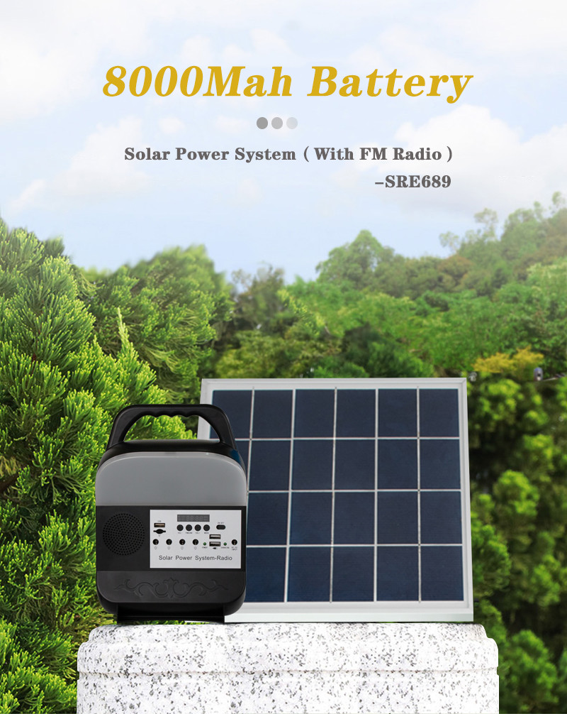 Портативный свет осветительной установки 8000Mah дома солнечной энергии 9W/6V энергосберегающий