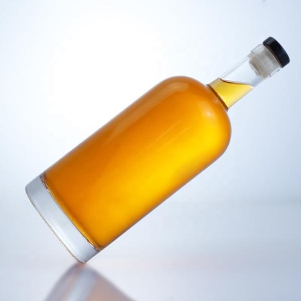500ml 700ml Popular Shaped Transparent Liquor Glass Bottle for Whisky Rum Gin Brandy