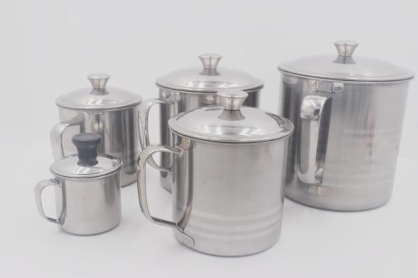 6pcs 9-14cm Factory supplier stainless steel beer drinking cup custom drink metal cup with handle