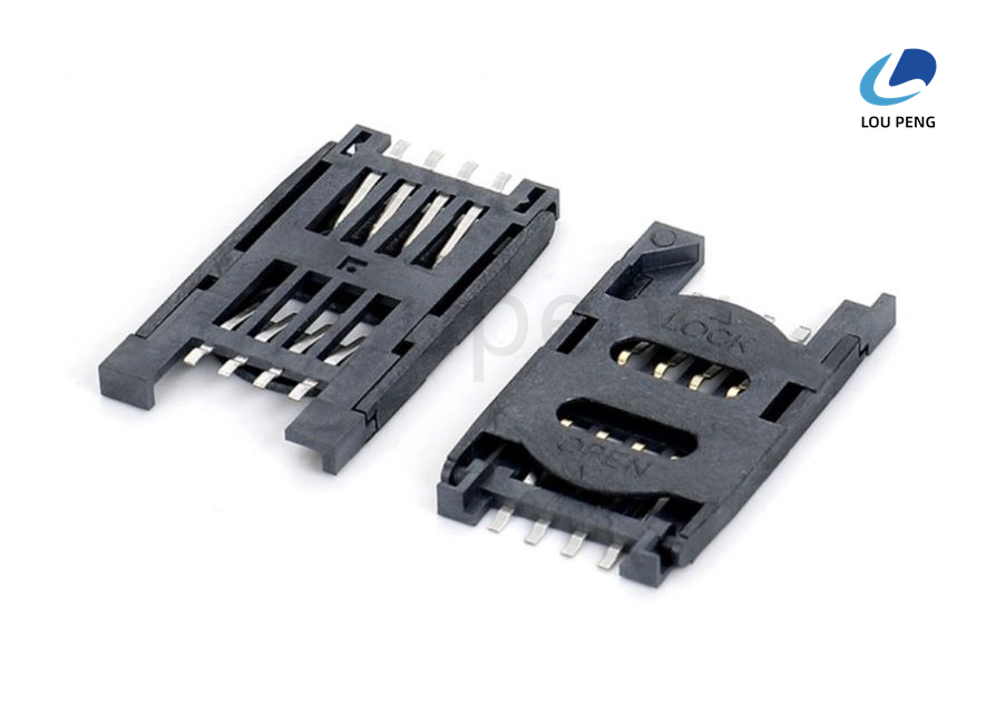 Height 3.0mm SIM Card Holder Connector Offering Insulation Resistance 1000Megohms Minimum at DC 500V and Compact for Electronics