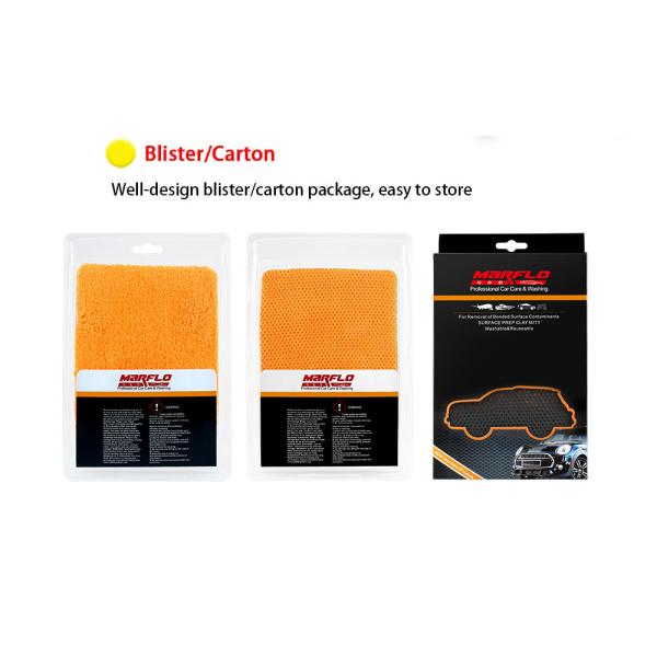 Effective Cleaning Orange Car Clay Mitt For Car Washing And Detailing S M L XL Size