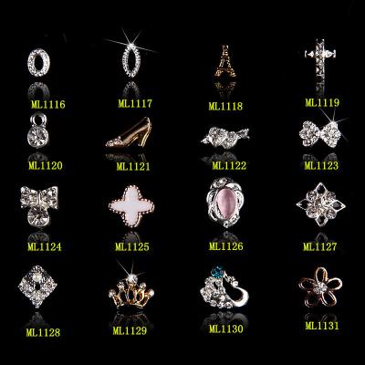 Hot NEW Wholesale Alloy Jewelry 3D Nail Art Jewelry Nail rhinestones Sticker Supplier Number ML1116-1131