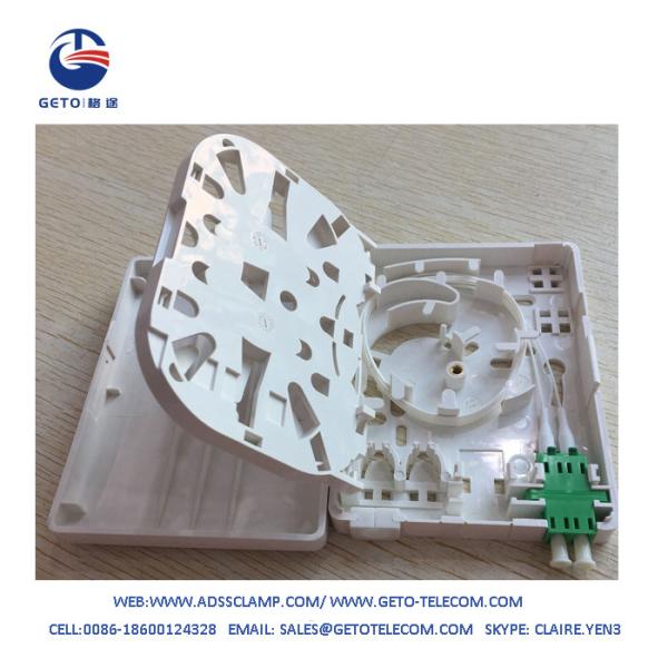 2 Ports ABS Mini Fiber Optic Organizers Wall Outlet Fiber Optic Socket
