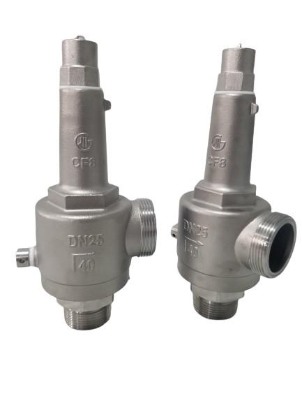 DN25 Spring Direct Acting Full Open Cryogenic Safety Valve -196~+80 ℃  For LNG/LOX/LN2/LAR/LCO2