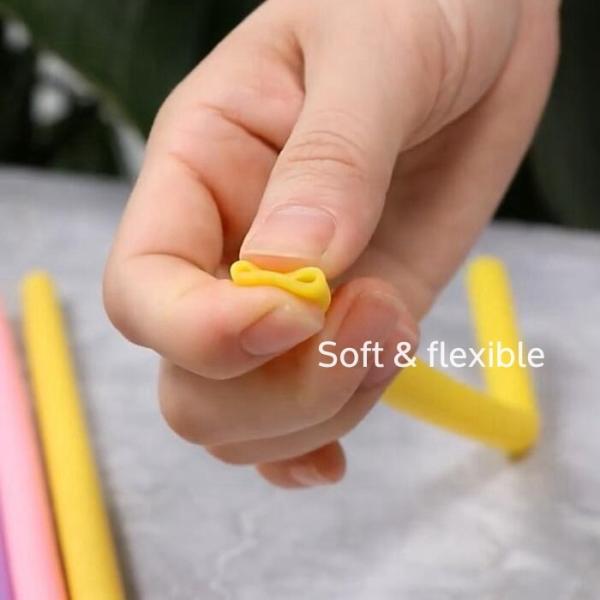 Tasteless Silicone Rubber Reuse Straws , Non Teeth Chipping Rubber Drinking Straws
