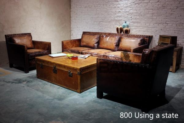 luxury antique leather sofa set furniture