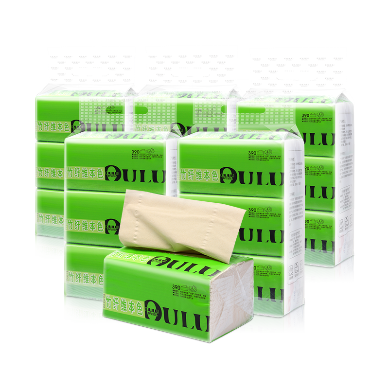 Excellent quality plastic soft pack white color 2 ply bamboo facial tissue paper