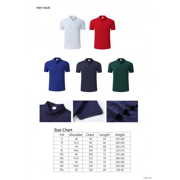 100% Polyester Men's Summer Golf T-Shirt Quick Dry Custom Logo Solid Print Size Colored Knitted for Polo Shirt