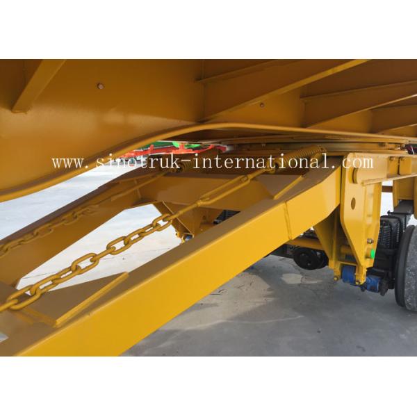 Remolque plano del cargo de los árboles del acero 3 del manganeso que lleva las mercancías pesadas 30t