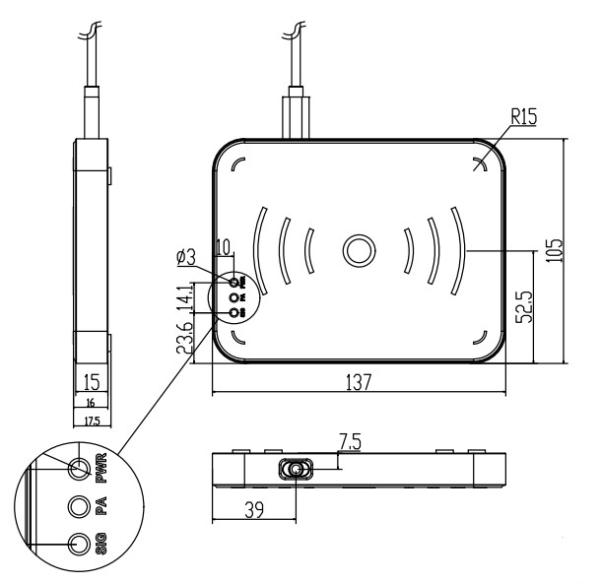 Small Misreading Range UHF Tags/Labels/Cards Reading/Writing Card Reader Accurate UHF RFID Desktop Reader/Writer