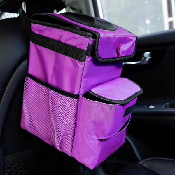 Car Trash Can For Car Cute, Car Trash Bag Bin Hanging Waterproof Automotive Car Garbage Cans Leak Proof Vehicle