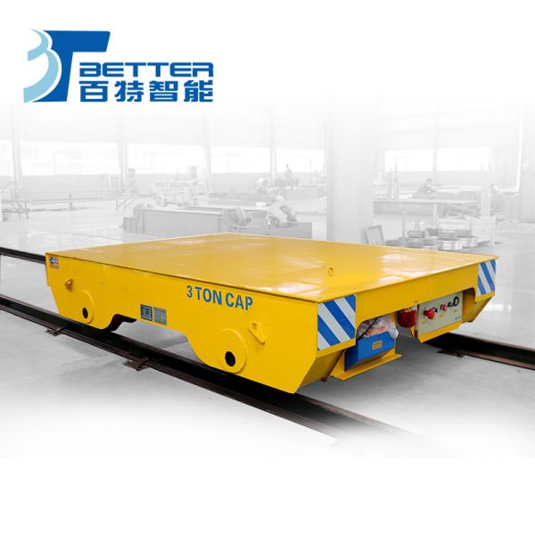 Heavy Duty Rail Transfer Cart Electric Powered 110 Ton Capacity for Transporting Large Vehicle Components in Assembly Lines