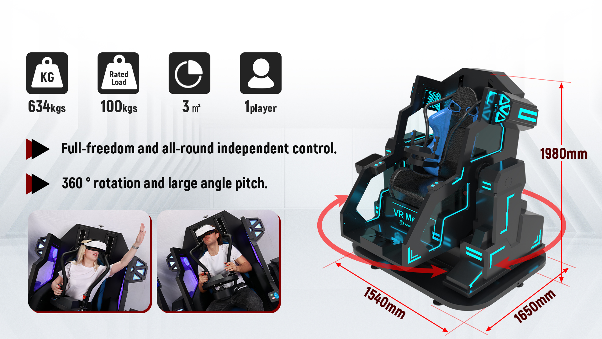 Машины развлечений игры VR Mecha игры 360 фабрики FuninVR виртуальные снимая горячие взрослые