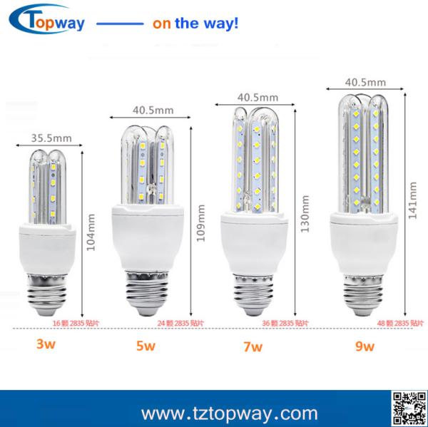 3U 4U CFL Ultra Bright 3W 5W 7W 9W 12W 16W 24W LED lamp e27 110V Energy Saving