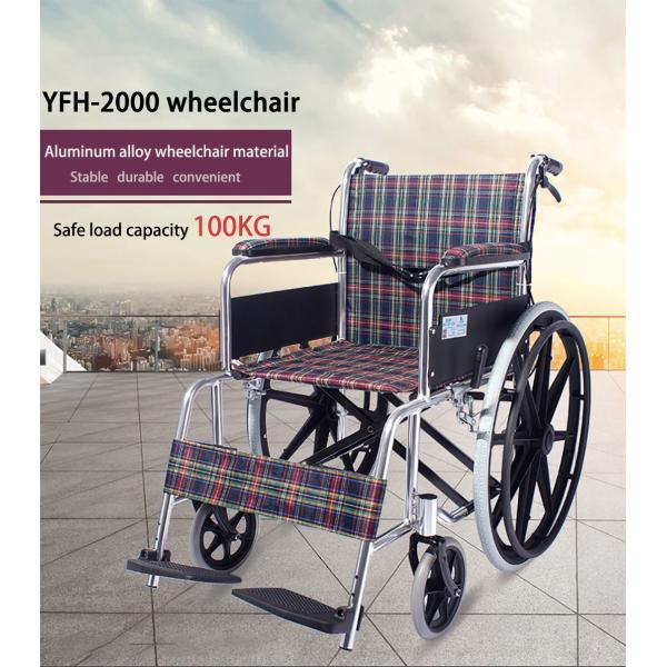 28*89*100cm fauteuil roulant pliable manuel en alliage d'aluminium fauteuil roulant léger sur mesure