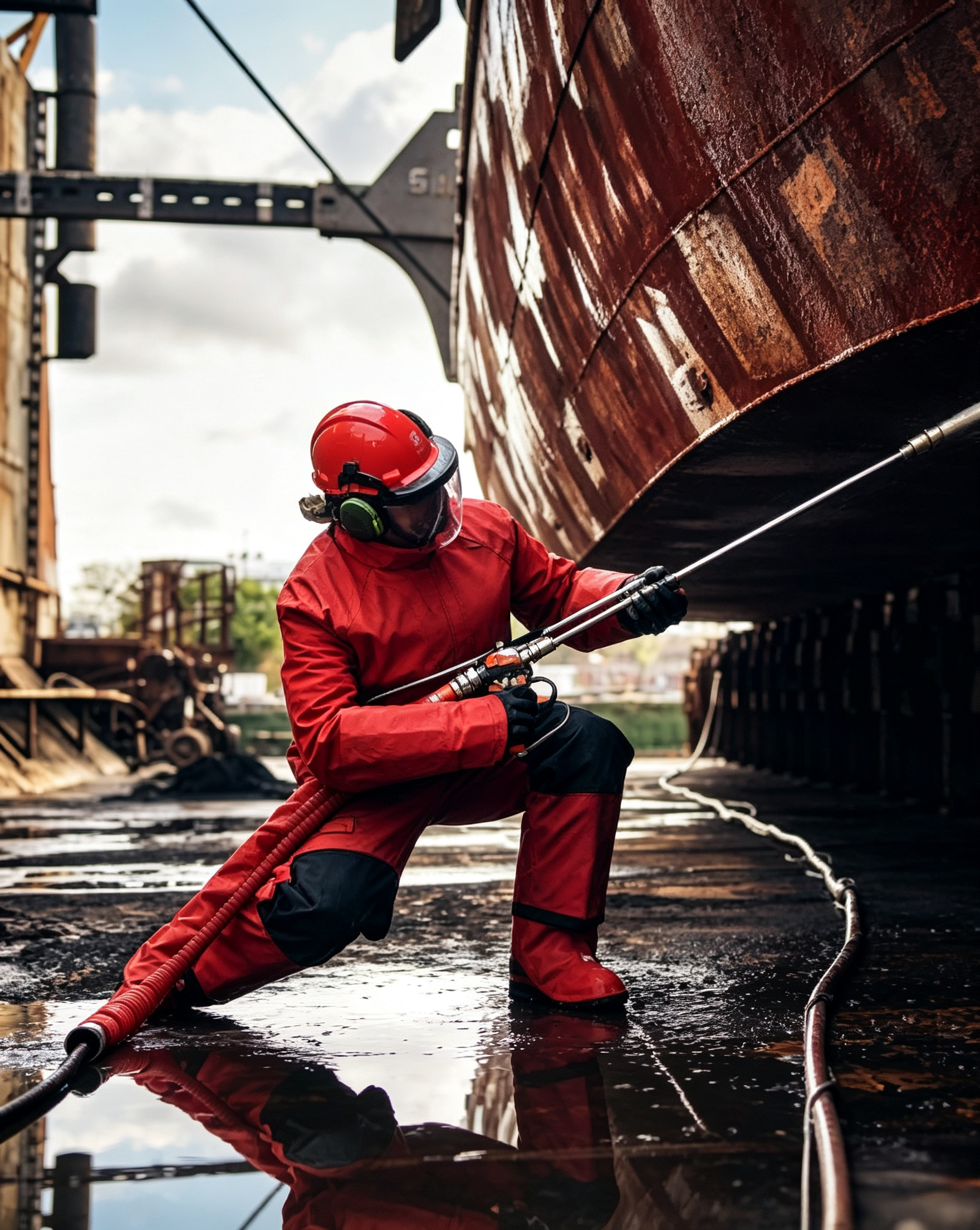 Offshore Heavy Duty Work Overalls Pressure Resistant Weather Resistant Coveralls Reinforced