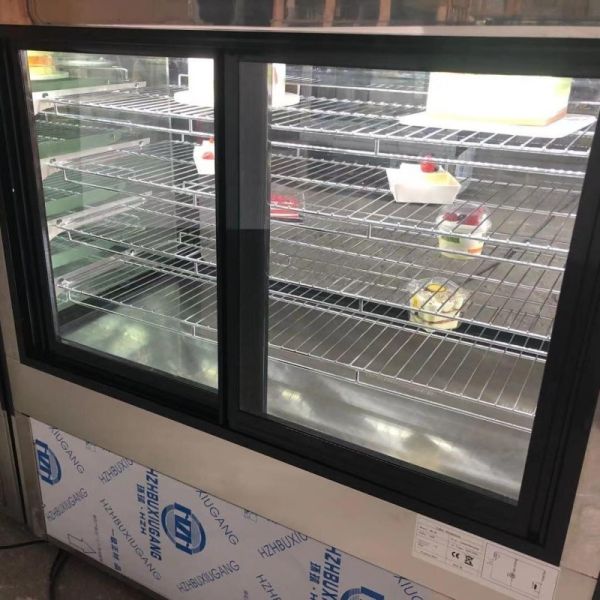 Customized Electric Cake Display Refrigerator Cake Showcase Chiller 4pcs Shelves