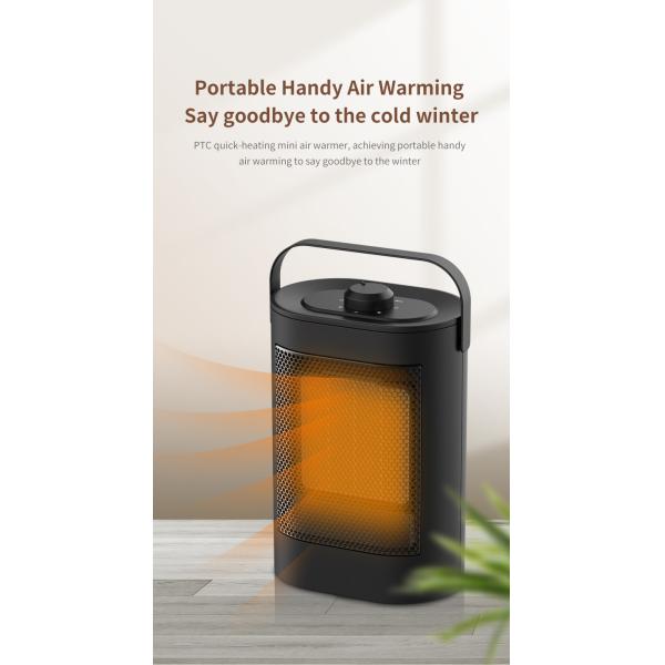 PTC Ceramic Element 900W Mini 3S Fast Heating Electric Heater Fan for Cold Winter