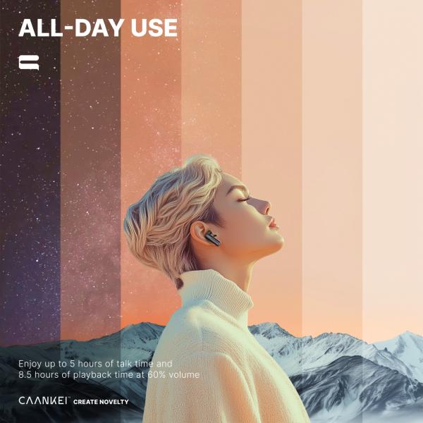 On Ear FF ANC Smart TWS True Wireless Stereo Earphones For IOS Android Devices