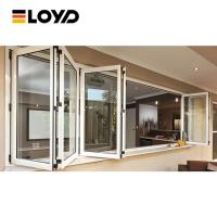 Triple-Panel Aluminum Folding Window with Double Tempered Glass