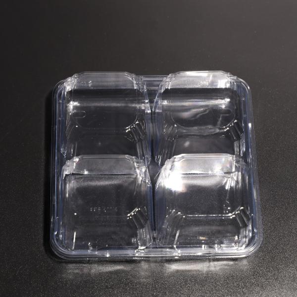 4 Compartment Plastic Food Box Leak Proof Rectangular Disposable Food Container