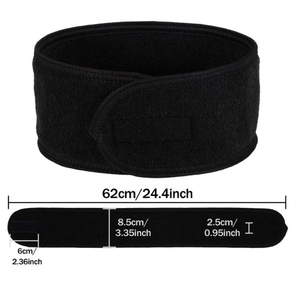 White Elastic Ajunstable Terry Cloth Spa Headband Stretch Towel Washable Facial Band Makeup Headband For Women