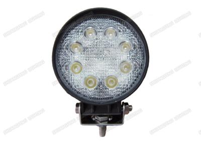 24W Round LED Offroad Lights ,  6000K IP 68 Waterproof Truck LED Flood Lights