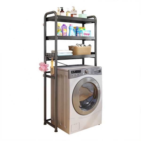 2022 New 2layer Metal Bathroom Storage Holders Makeup Corner Organizer Washing Machine Shelf Accessories Counter Toilet Rack