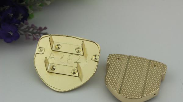 New design two style size gold diamond decoration press push button locks for handbags