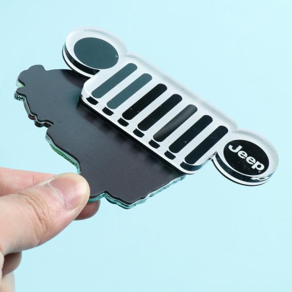 Fashion gift acrylic refrigerator stickers UV full color printing logo design novel magnetic refrigerator stickers