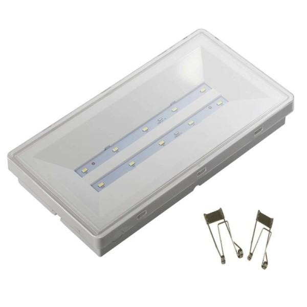 Emergency Exit Sign Light Ceiling Recessed Ni-Cd Battery IP65 Rated 5730 SMD LED