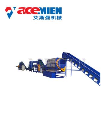 Automatic Plastic Recycling Washing Line For Waste PET Flakes Particle Size 18mm