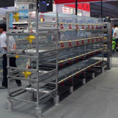 H Type Chicken Battery Breeder Cage Poultry Farming Equipment 4 Tiers