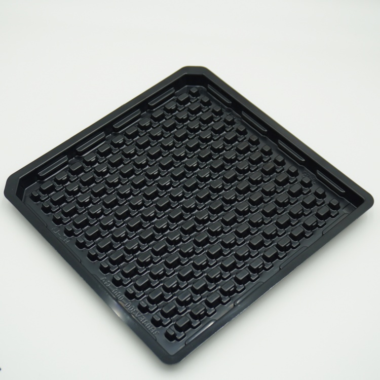 Factory Custom  Black Vacuum Forming Tray for Electronic China Manufacturer Customized PET Plastic Blister Tray Packaging